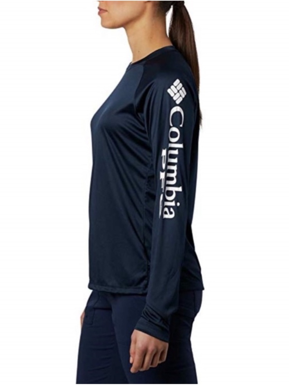 NEW Columbia Women’s Tidal Tee Long Sleeve Activewear Top UPF 50 Navy Blue